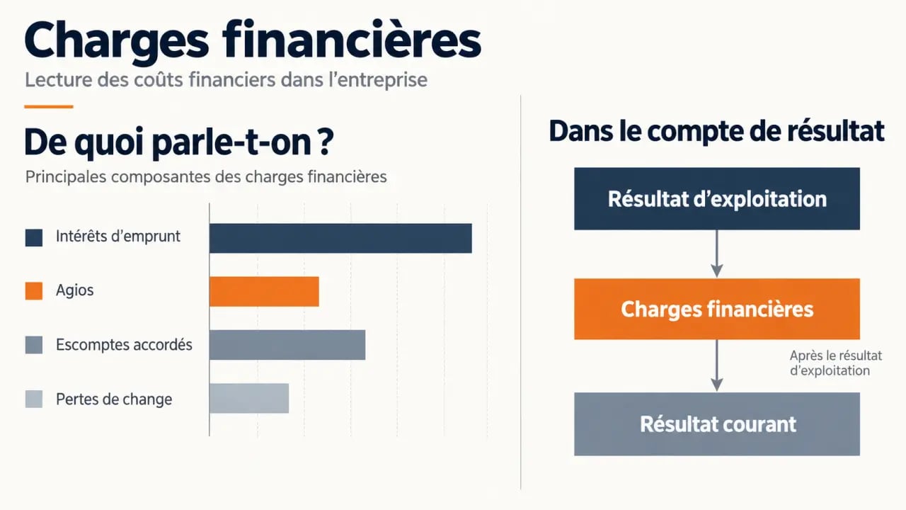 Charges financiere : distinction entre intérêts, agios, escomptes et pertes de change dans le compte de résultat