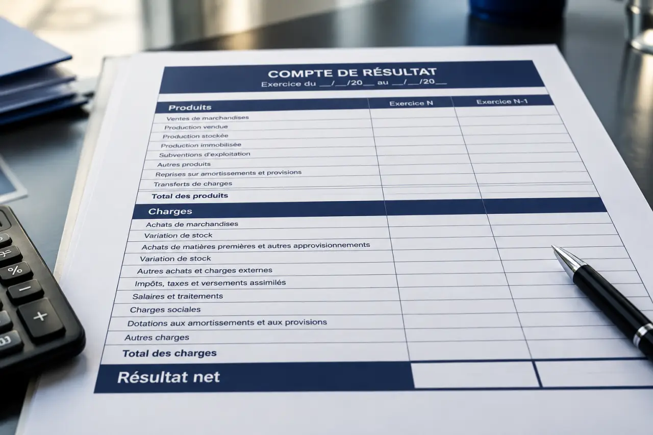 Produits, charges, résultat net : le modèle de compte de résultat à remplir sans erreur