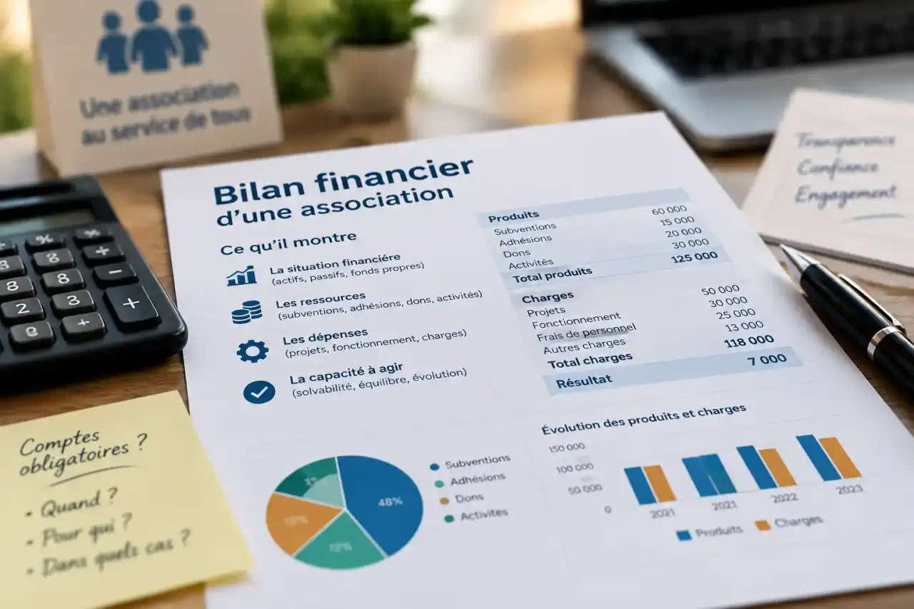 Bilan financier d’une association : ce qu’il montre et quand les comptes deviennent obligatoires